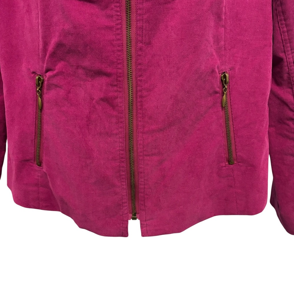 Patrick Christopher Womens Magenta Pink Corduroy Full Zip Jacket Size M Fine Wal - Picture 4 of 13